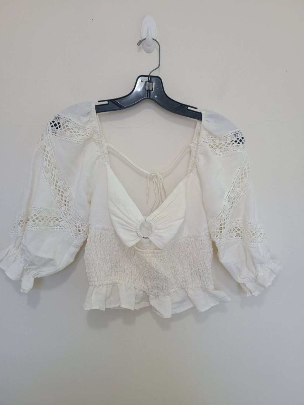 NWOT Cami NYC Nardene Top White Eyelet Blouse size XS